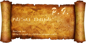 Pásti Ildikó névjegykártya