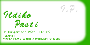 ildiko pasti business card